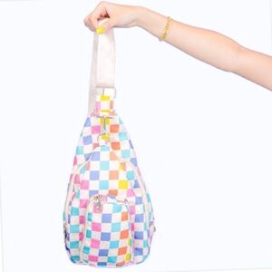 New Katydid Pastel Colorblock Convertible Sling Crossbody Bag & Adjustable Strap